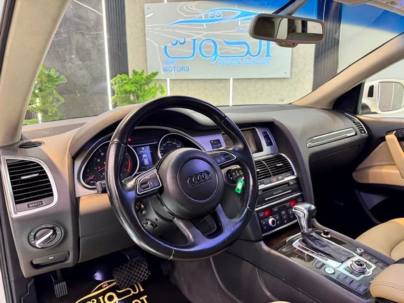 Audi Q7 AMAZING WHITE S_LINE V6 || FULL OPINION || GCC || 7 SEATS || ACCIDENT FREE