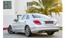 Mercedes-Benz C200 Under Warranty!  GCC - AED 2,280 P.M. AT 0% DOWNPAYMENT