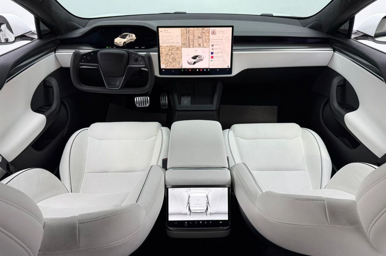 تسلا Model S Plaid (AWD) 2023 Tesla Model S Plaid Track Pack, 2027 Tesla Warranty, Full Tesla Service History, Lo