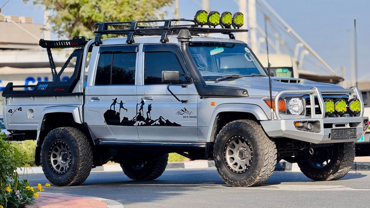 تويوتا لاند كروزر بيك آب MODIFIED TO DOUBLE CABIN PICKUP | 2018 | RHD | MANUAL TRANSMISSION | 4.5L DIESEL ENGINE | REAR VIEW