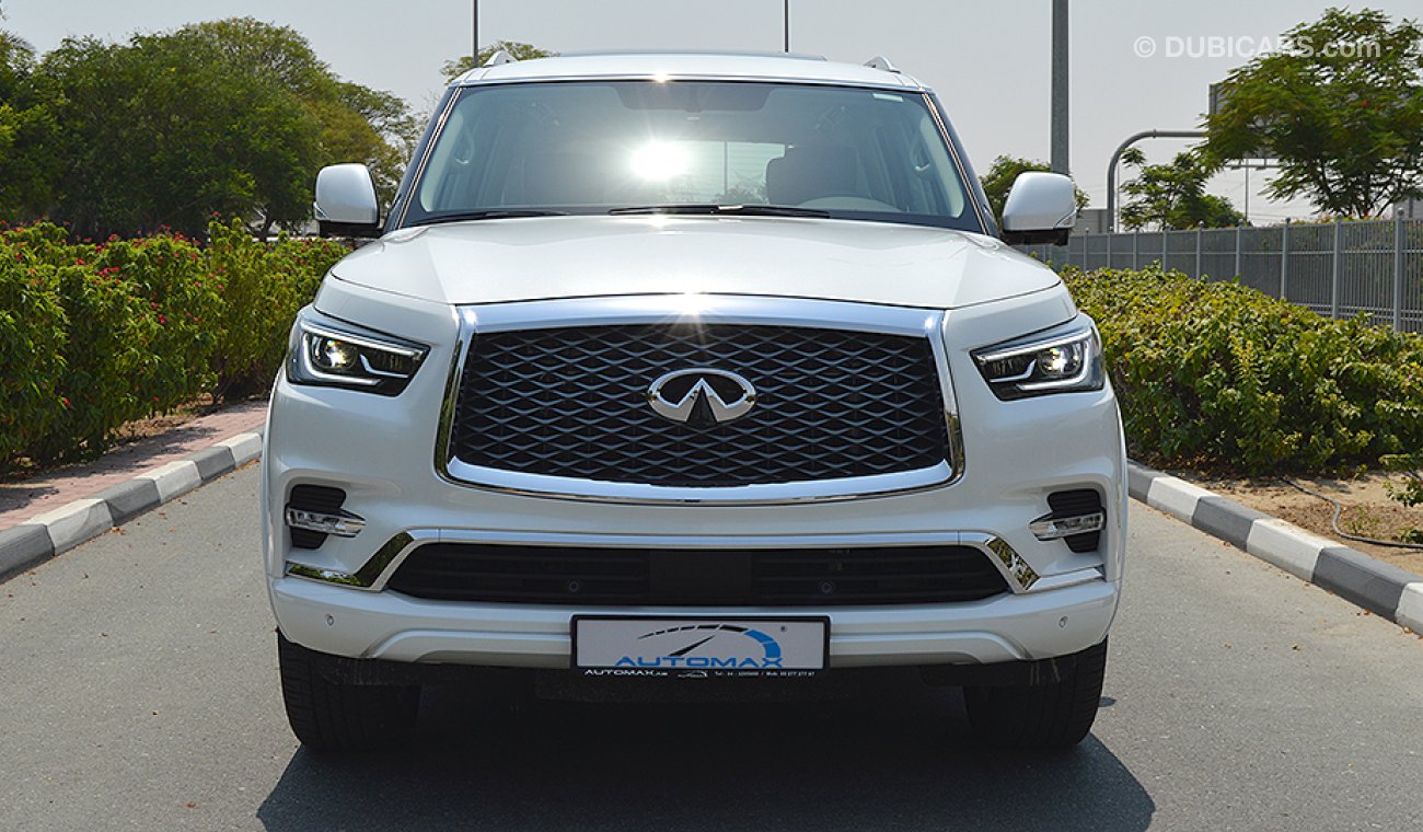 Infiniti QX80 2019 Luxury, 5.6 V8 4WD, GCC 0km w/ 5Yrs or 200K km Warranty + 2Yrs or 50K km Service at Dynatrade