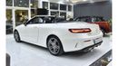 Mercedes-Benz E 400 EXCELLENT DEAL for our Mercedes Benz E400 4Matic CONVERTIBLE ( 2018 Model ) in White Color Japanese