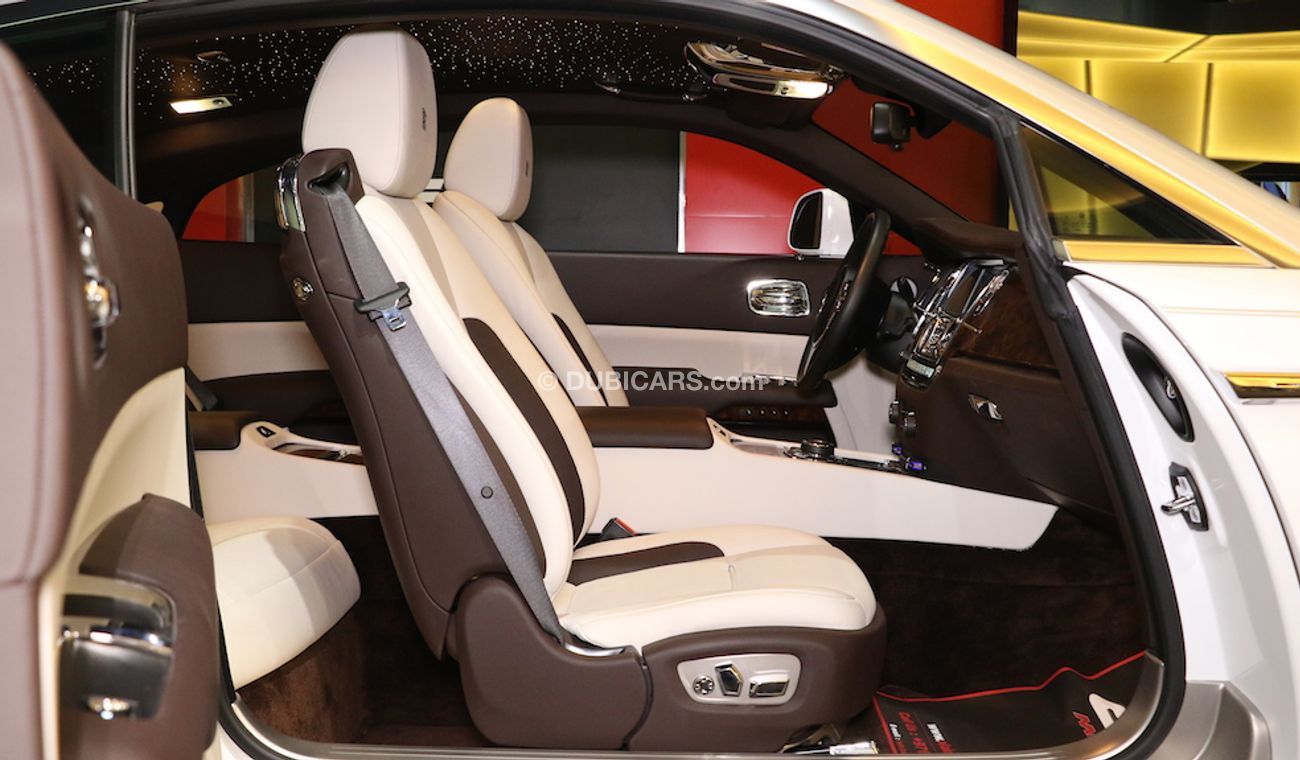 Rolls-Royce Wraith Original Color:  Brown | Silver  ( car with White Vinyl Sticker )