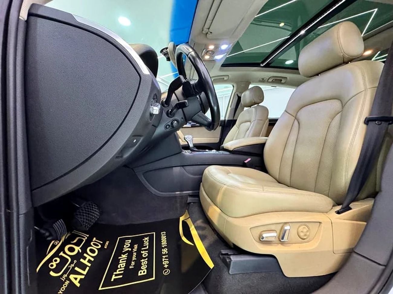 Audi Q7 AMAZING WHITE S_LINE V6 || FULL OPINION || GCC || 7 SEATS || ACCIDENT FREE