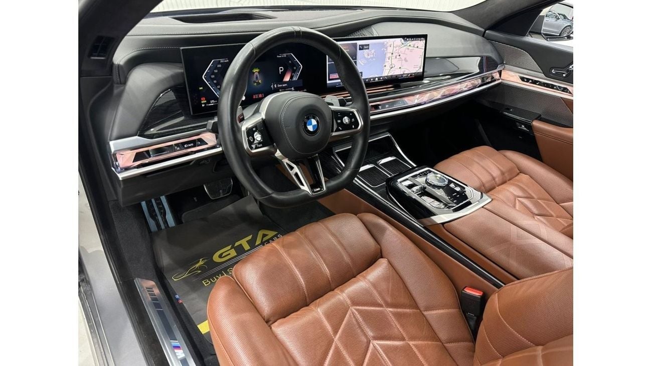 BMW 740Li 2023 BMW 740li M-Sport, Feb 2028 BMW Warranty + Service Pack, Full Options, Low Kms, GCC