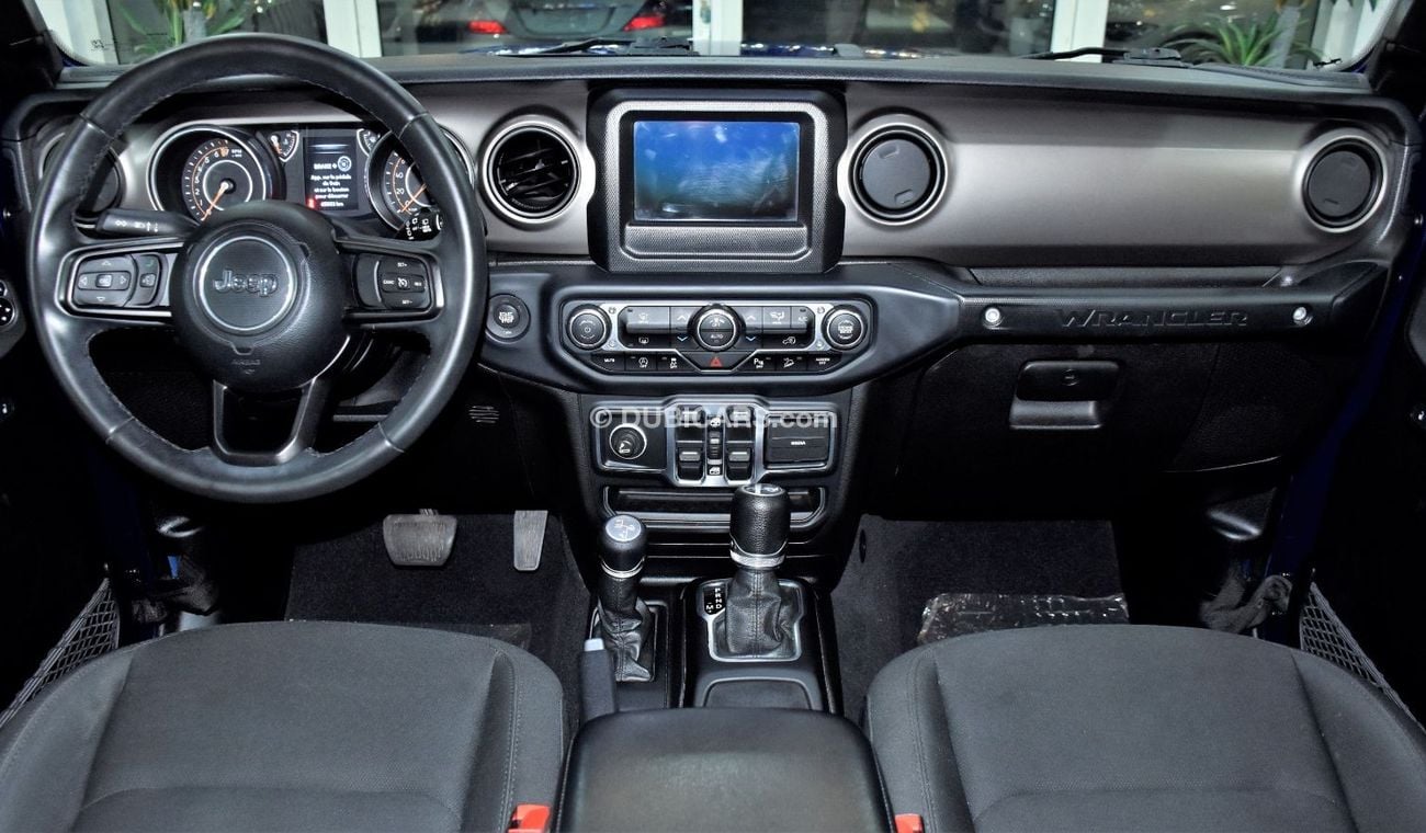 Jeep Wrangler EXCELLENT DEAL for our Jeep Wrangler Unlimited Sport ( 2018 Model ) in Blue Color GCC Specs