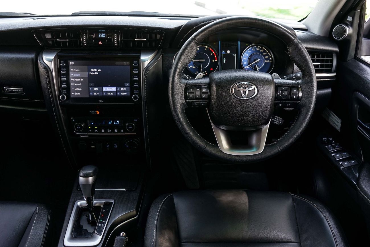 تويوتا فورتونر The Toyota Fortuner is a mid-size, seven-seater SUV known for its robust, off-road capability and is