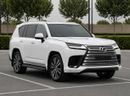 Lexus LX600 Lexus LX 600 twin turbo Model 2025 fuel petrol cylinder 6 white colour outside and interior orange