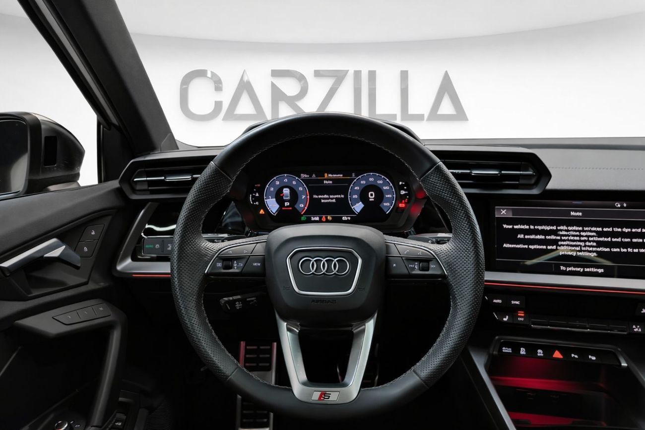 Audi S3 TFSI quattro 2.0L Sedan AED 2,742 / Monthly l 0% Down Payment l S3 l Fully Loaded