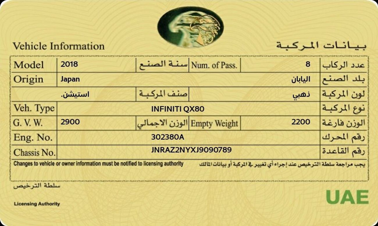 Infiniti QX80 LUXE SENSORY PROACTIVE