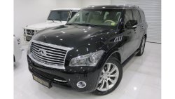 Infiniti QX80 2014, 128000KMs Only, Refrigerator, Rear DVDs, GCC Specs