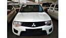 Mitsubishi L200 2014 WHITE GCC NO ACCIDENT NO PAINT PERFECT