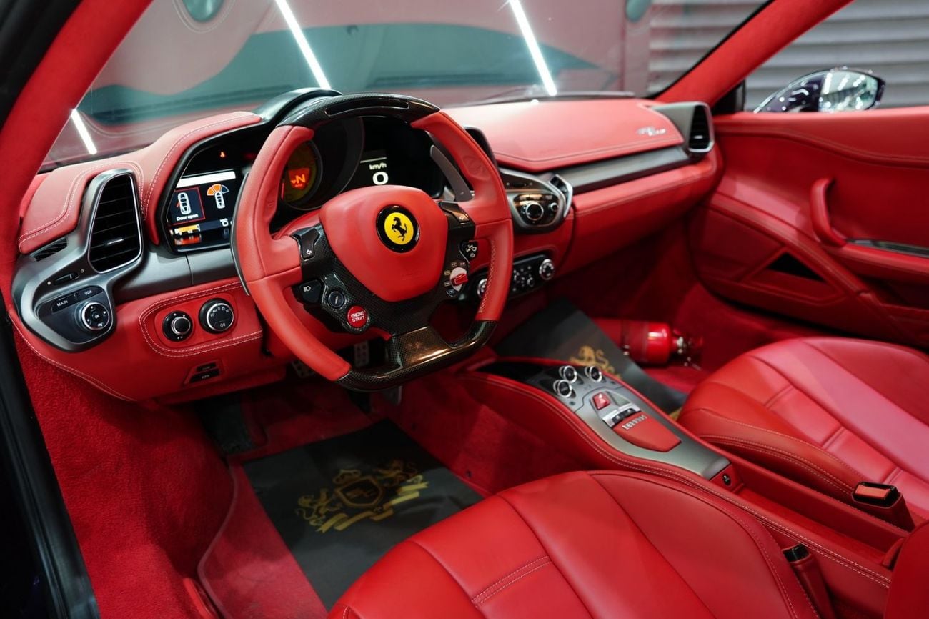 فيراري 458 إيطاليا STD 2014 Ferrari 458 Italia, Carbon Fiber Driver Zone + LEDs, GCC Specs!!