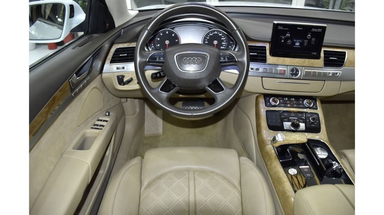 Audi A8 EXCELLENT DEAL for our Audi A8 L 4.0T Quattro ( 2013 Model ) in White Color GCC Specs