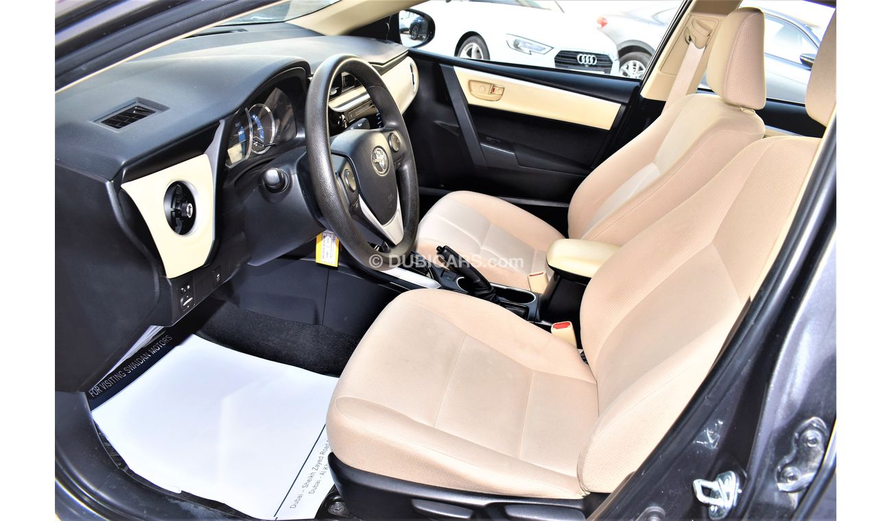 Toyota Corolla AED 1039 PM | 2.0L SE GCC DEALER WARRANTY