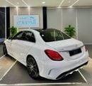 Mercedes-Benz C 200 AMG MERCEDES C200 || GCC || TOP OPTIONS || RED INTERIOR || FREE ACCIDENTS || PANORAMIC