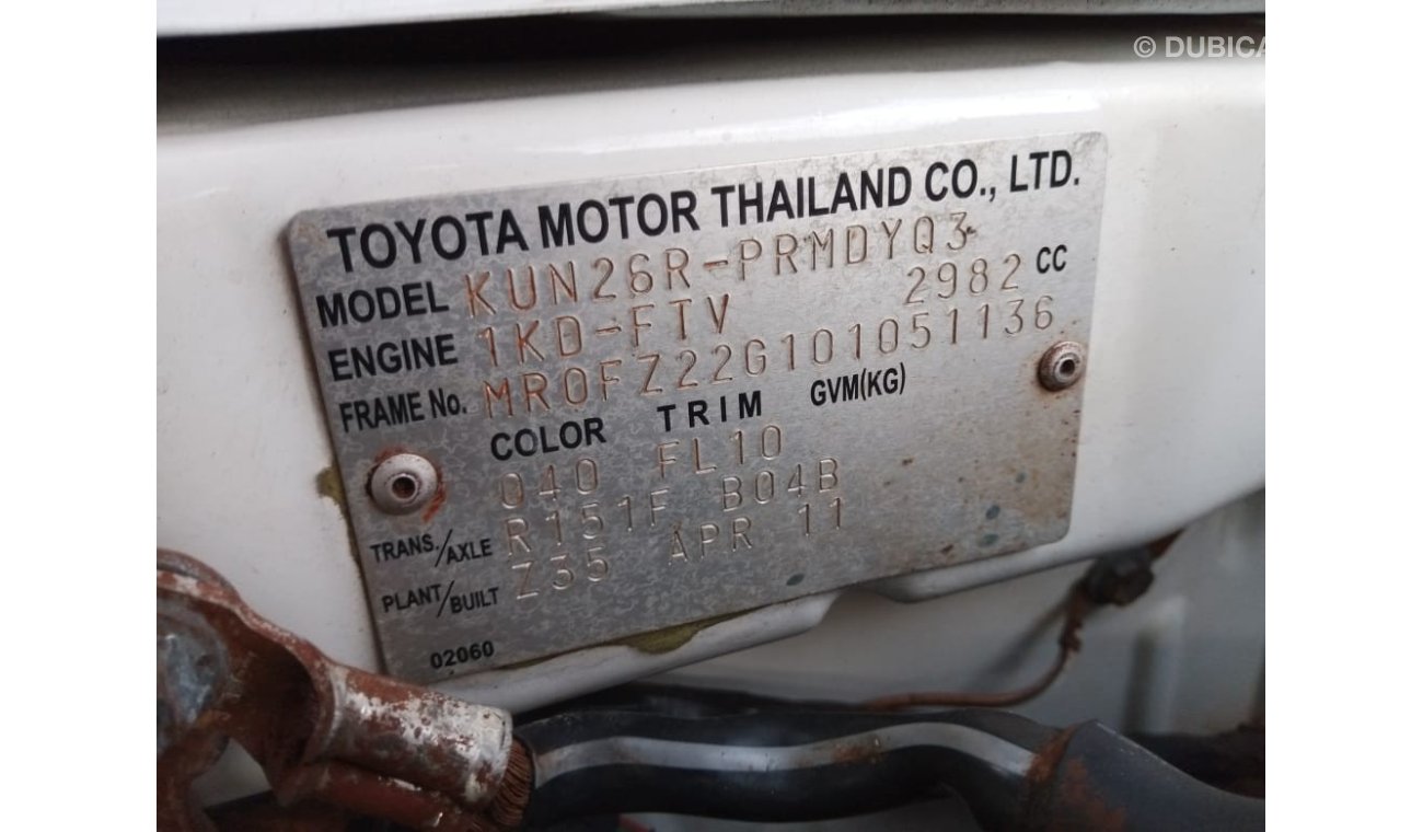 Toyota Hilux TOYOTA HILUX PICK UP RIGHT HAND DRIVE (PM 875)
