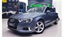 Audi A3 AUDI A3 2017 GCC CAR IN BEAUTIFUL CONDITION WITH A LOW MILEAGE WITH FREE INSURANCE + REGISTERATION