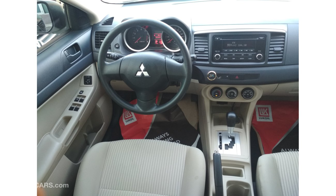 Mitsubishi Lancer 2015 WHITE GCC NO PAIN NO ACCIDENT PERFECT