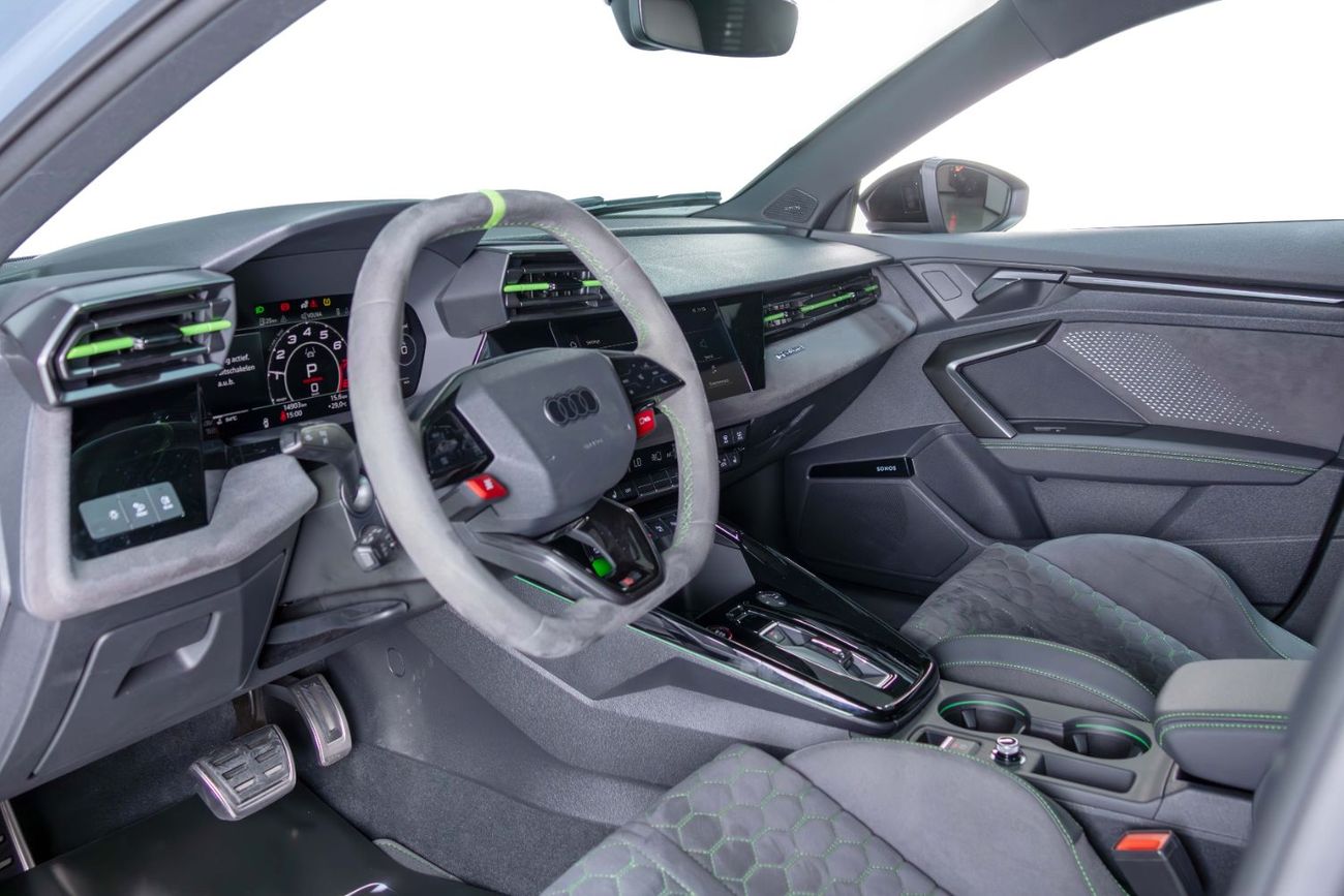 Audi RS3 TFSI quattro 2.5L Sportback Al Nabooda warranty Service Contract-Carbon RS Bucket Seats-Special Colo