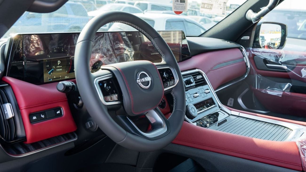 نيسان باترول SE PLATINUM CITY 2026 Nissan Patrol V6 3.8L SE Platinum AT Petrol (Black - Red)