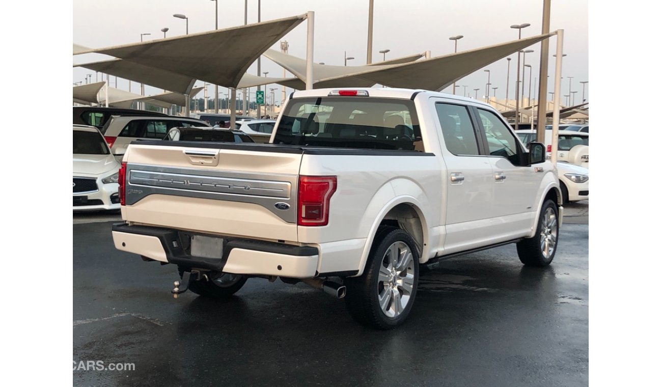 فورد F 150 موديل 2017 ليمتد حاله ممتازه من الداخل والخارج صبغ وكاله كراسي جلد ومثبت سرعه وتحكم كهربي كامل ونظام