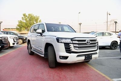 Toyota Land Cruiser GXR 3.5 Petrol Twin Turbo W/ o Radar | DVD Headrest | Sunroof |cool box| Rear Cooler