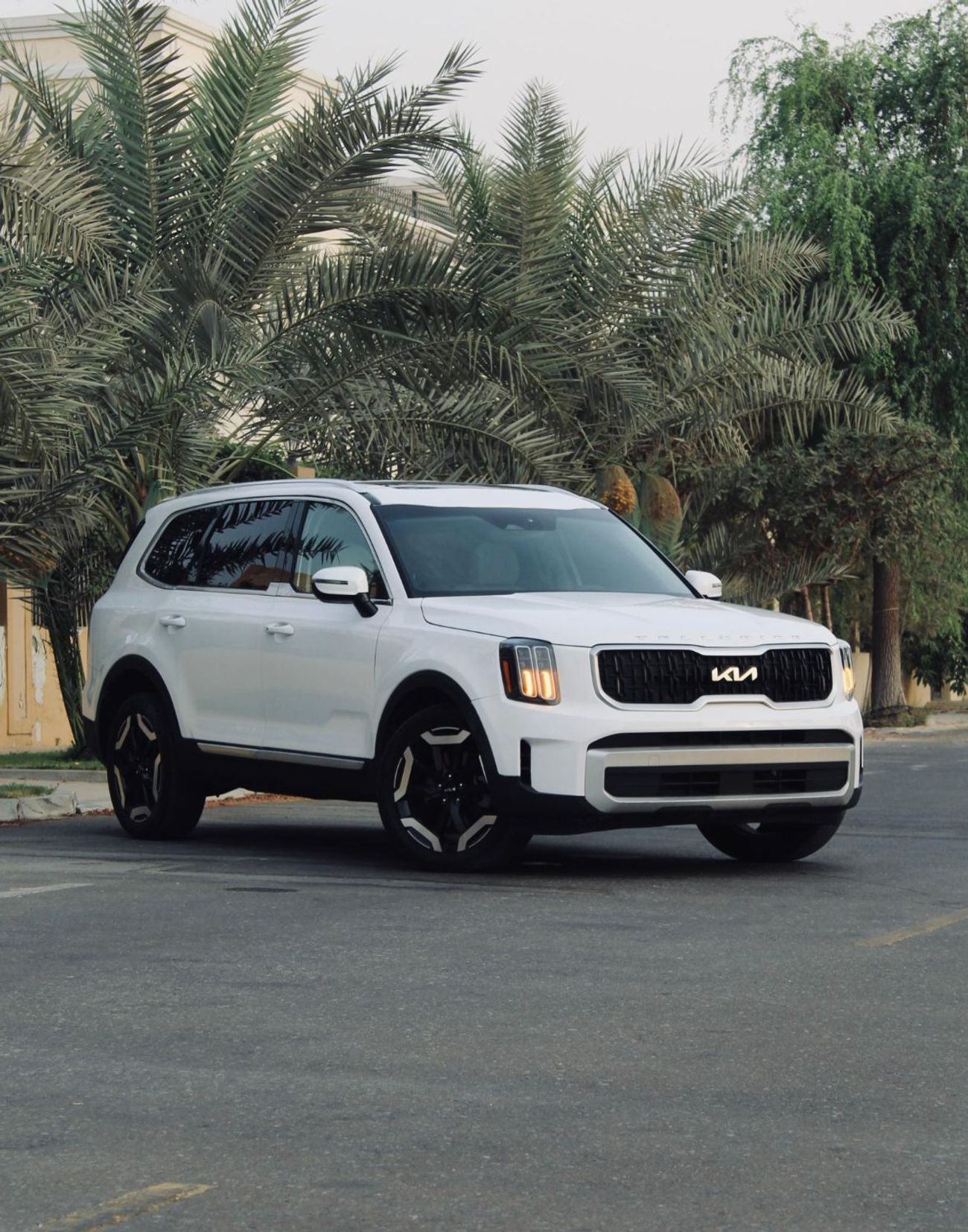 كيا تيلورايد The Kia Telluride is a popular 3-row, 7-8 seater midsize SUV, recognized for its luxurious, upscale 