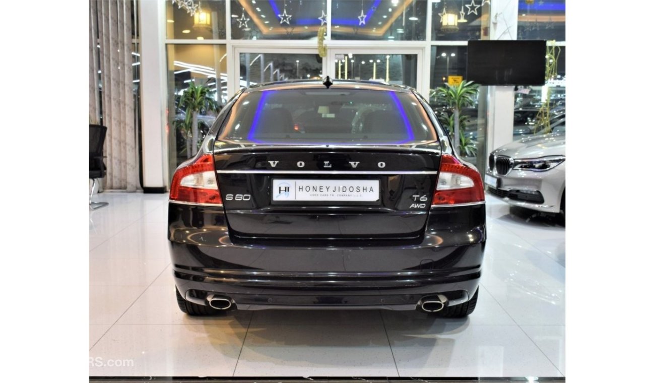 فولفو S80 AED 1,116 Per Month / 0% D.P | Volvo S80 T6 AWD 2015 Model!! in Black Color! GCC Specs