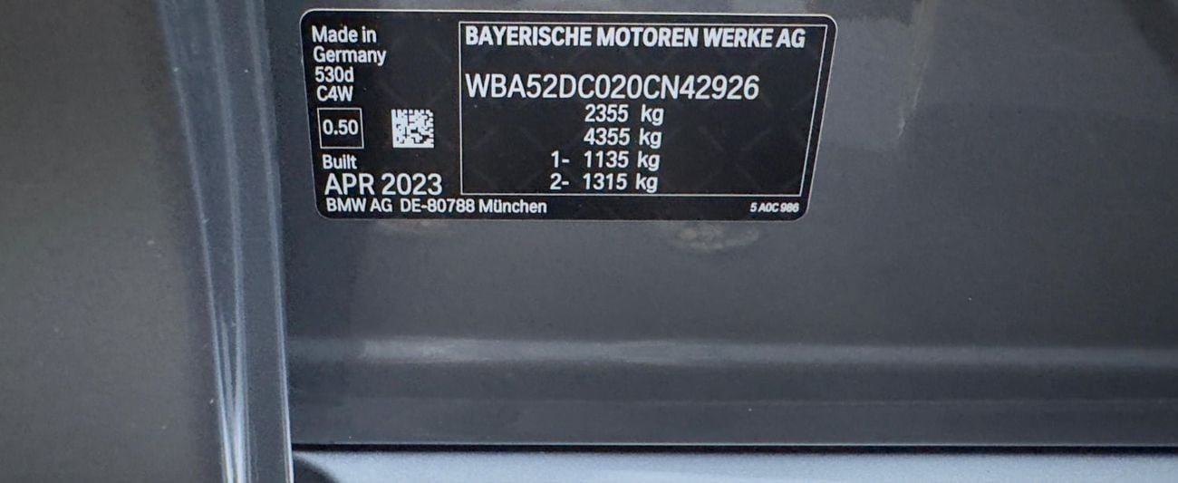 بي أم دبليو 530i Export from Australia