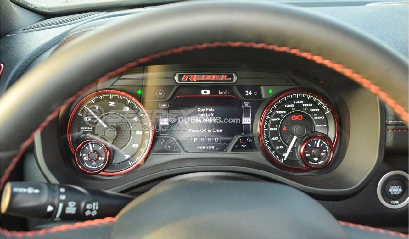 RAM 1500 Rebel 5.7L Electric Seat, 360 Camera V8 Gasoline For Export Only