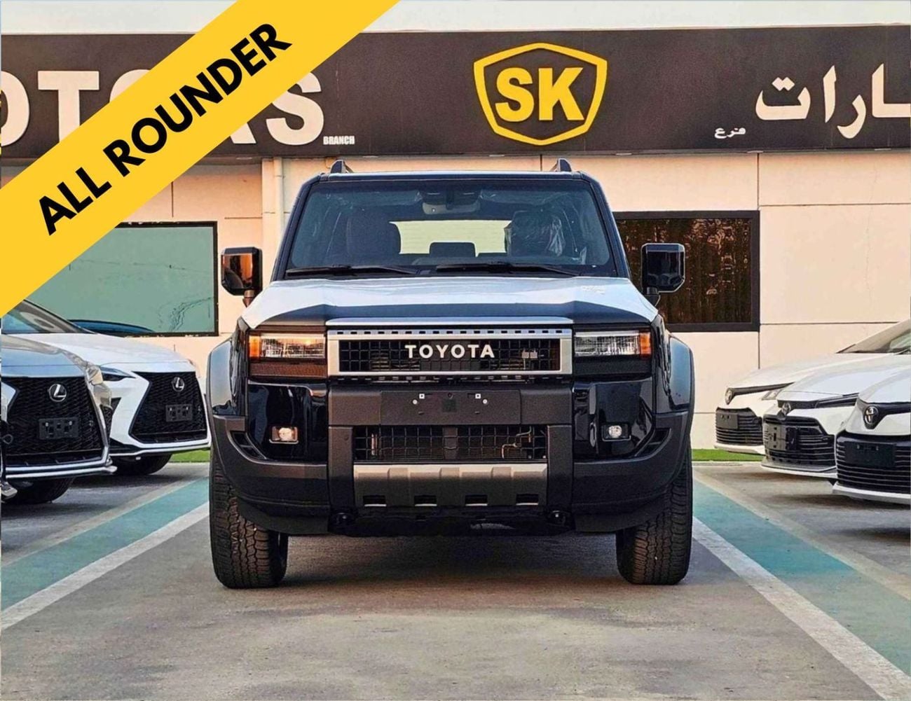 Toyota Prado ALL ROUNDER TURBO 2.4L PETROL ALL ROUNDER TURBO / 2.4L PETROL V4 / SUNROOF / DIFFLOCK / COOL BOX (CODE#PPARY)