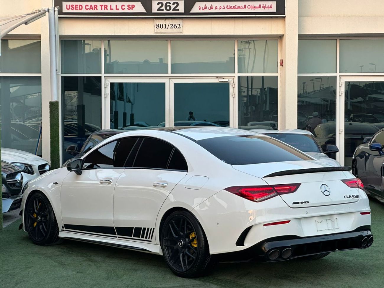 مرسيدس بنز CLA 45 S  AMG مرسيدس بنز AMG CLA45S خليجي فل ابشن صبغ وكاله تشييكات وكاله تحت الضمان بحاله ممتازه