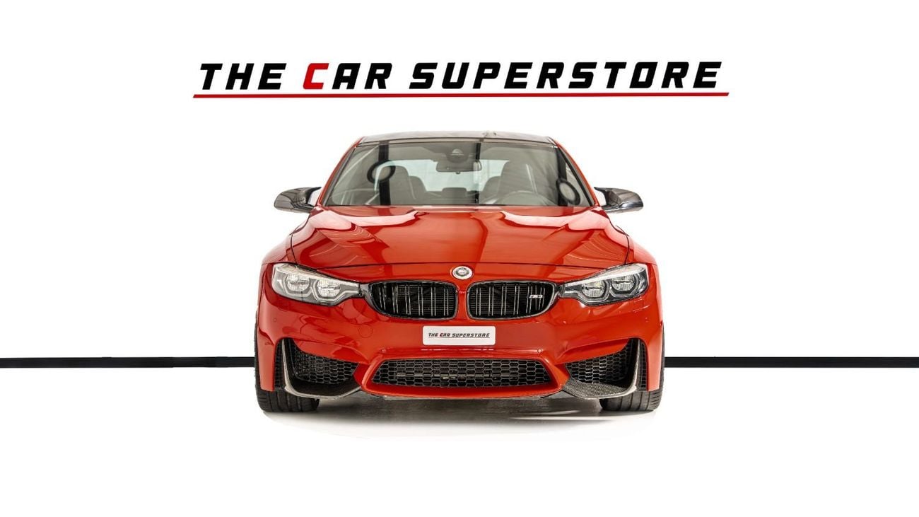 BMW M3 Competition 3.0L Rosso Corsa BMW Individual Color-Carbon Ceramic Brakes-Gold Brake Calipers