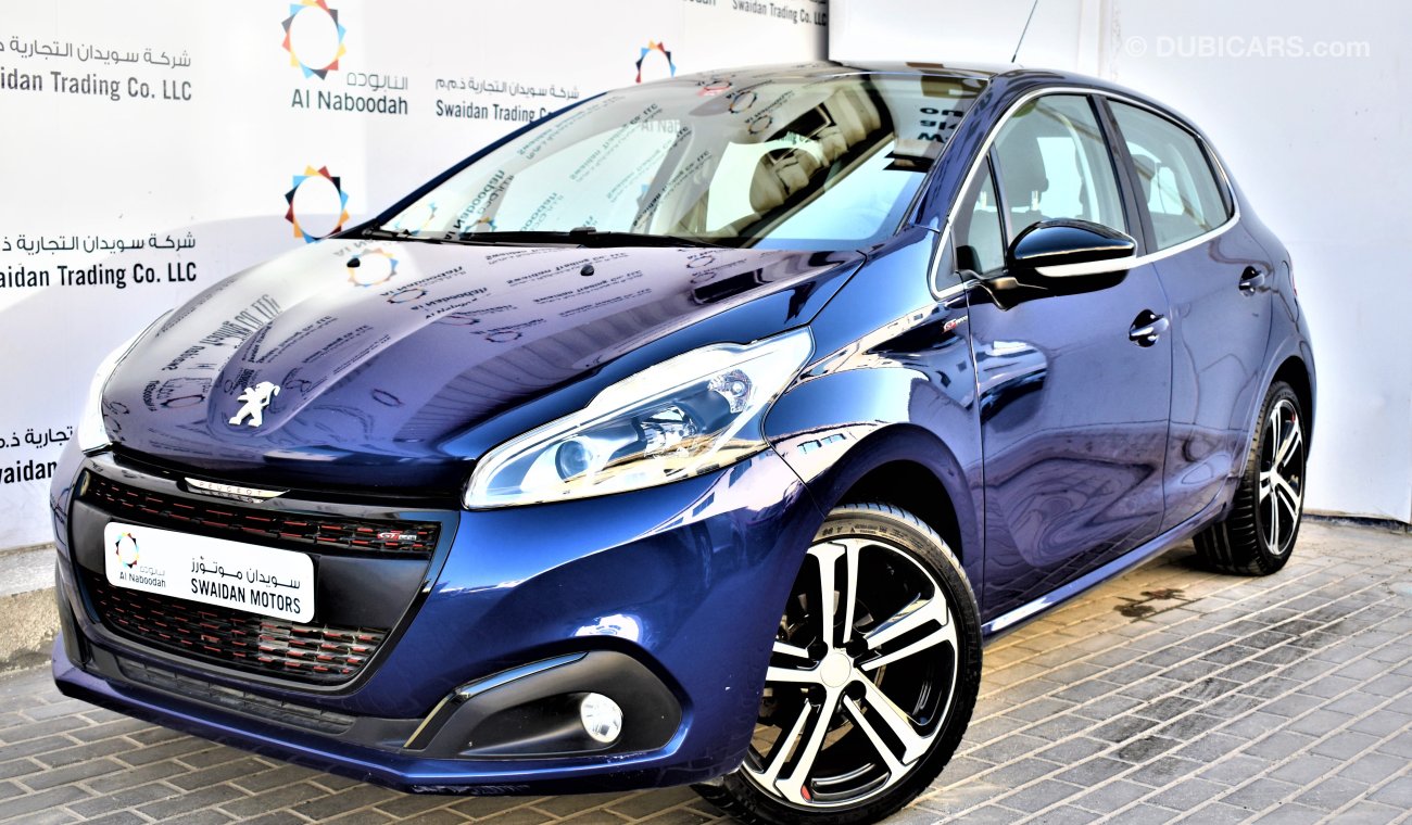 Peugeot 208 1.6L GT LINE HATCHBACK 2018 GCC DEALER WARRANTY STARTING FROM 39,900 DHS