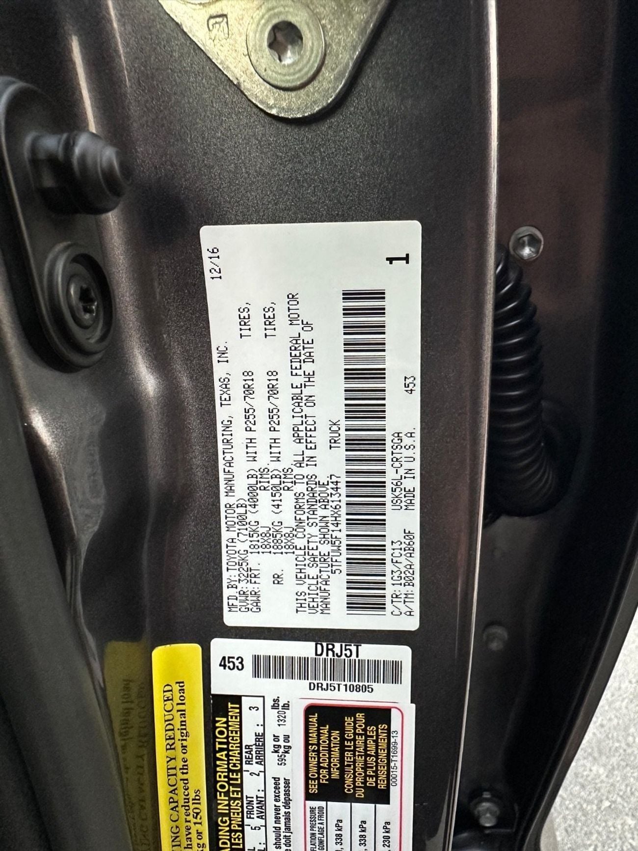 Toyota Tundra Std 5.7L