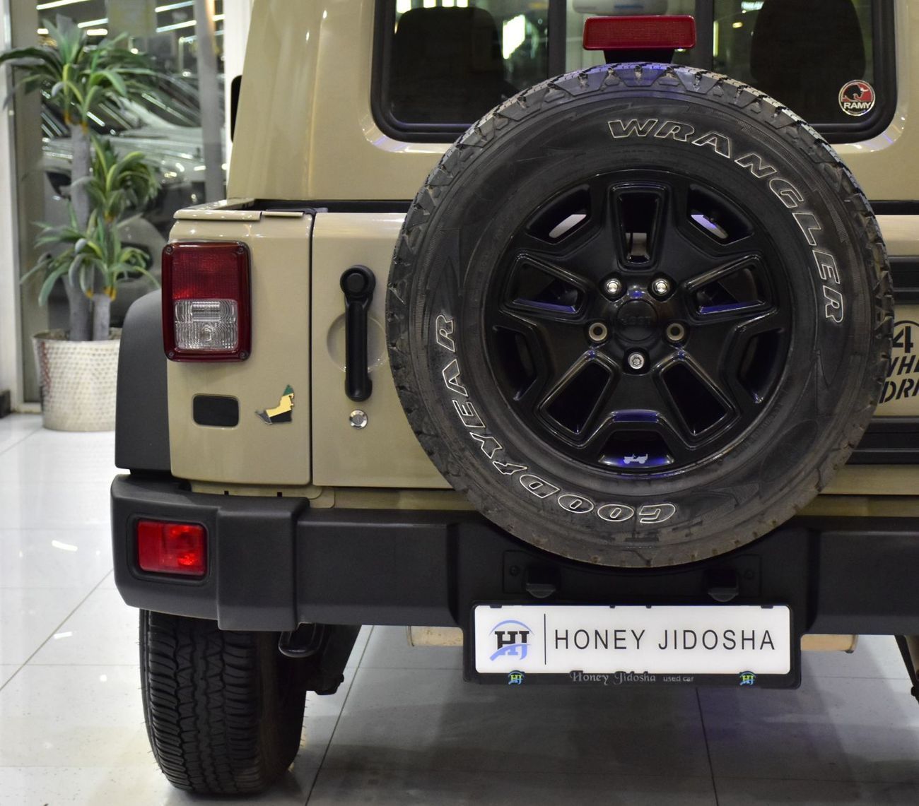 Jeep Wrangler EXCELLENT DEAL for our Jeep Wrangler JK Willys ( 2018 Model ) in Beige Color GCC Specs