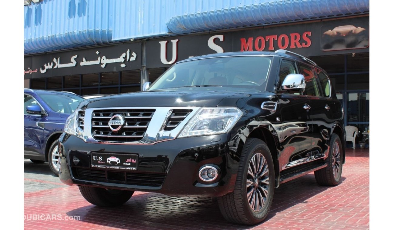 نيسان باترول LE PLATINUM FULLY LOADED 2019 GCC SINGLE OWNER WITH AGENCY SERVICE IN MINT CONDITION