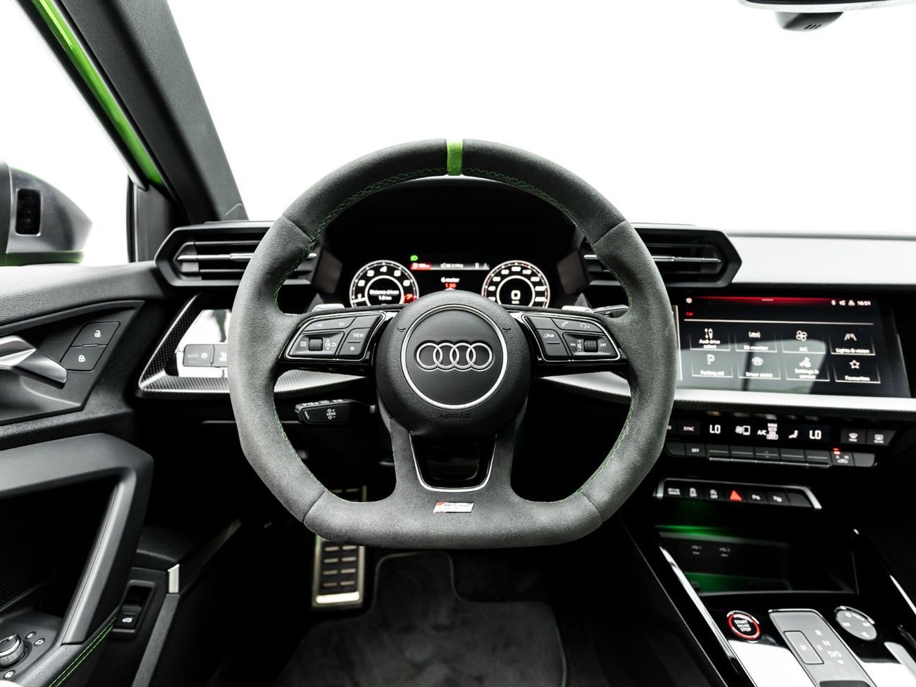 Audi RS3 TFSI quattro 2.5L Sedan 2024 Audi RS3, 2028 Audi Warranty + Service Contract, Kyalami Green, Low KMs