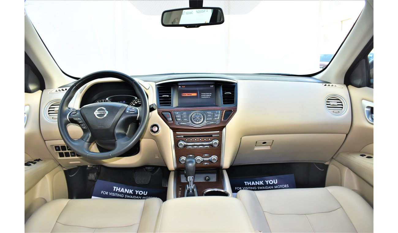 Nissan Pathfinder DEALER WARRANTY 3.5L SV 2018 GCC SPECS WITH LEATHER SEATS