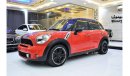 Mini Cooper S Countryman EXCELLENT DEAL for our Mini Cooper S Countryman ALL4 ( 2012 Model! ) in Red Color! GCC Specs