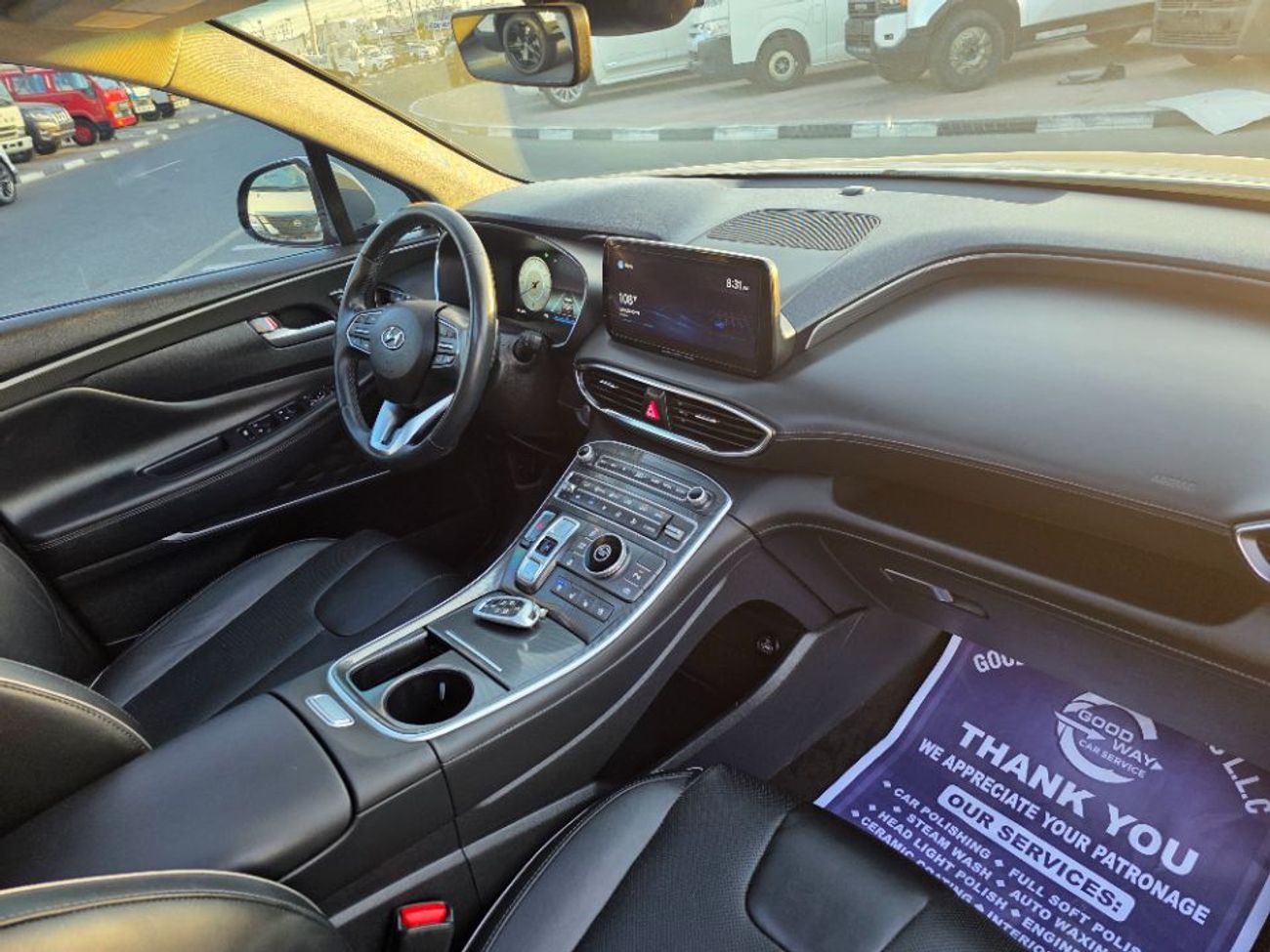 هيونداي سانتا في 2021 Model Limited Edition Paranomic roof, 360 camera,  Push button and Trunk automatic