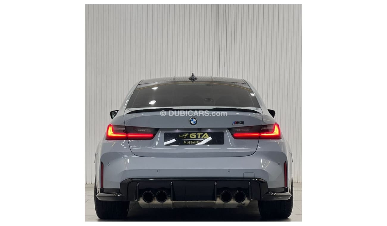 بي أم دبليو M3 2022 BMW M3 Competition, February 2027 BMW Warranty + Service Contract, Full Options, Low Kms, GCC