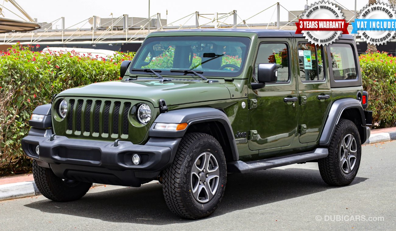 Jeep Wrangler Unlimited Sport Plus + UAE Edition , GCC 2021 , 0Km , W/3 Yrs or 60K Km WNTY @Official Dealer