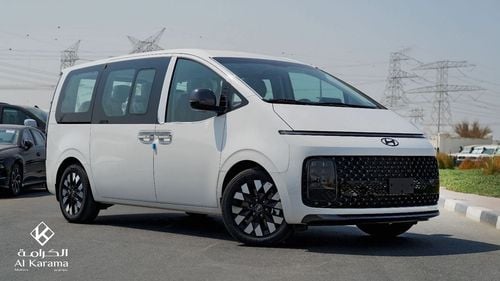 هيونداي ستاريا محرك V6 سعة 3.5 لتر، ناقل حركة أوتوماتيكي | 9 مقاعد مع مقعدين قابلين للدوران 180 درجة | بابان جانبيا