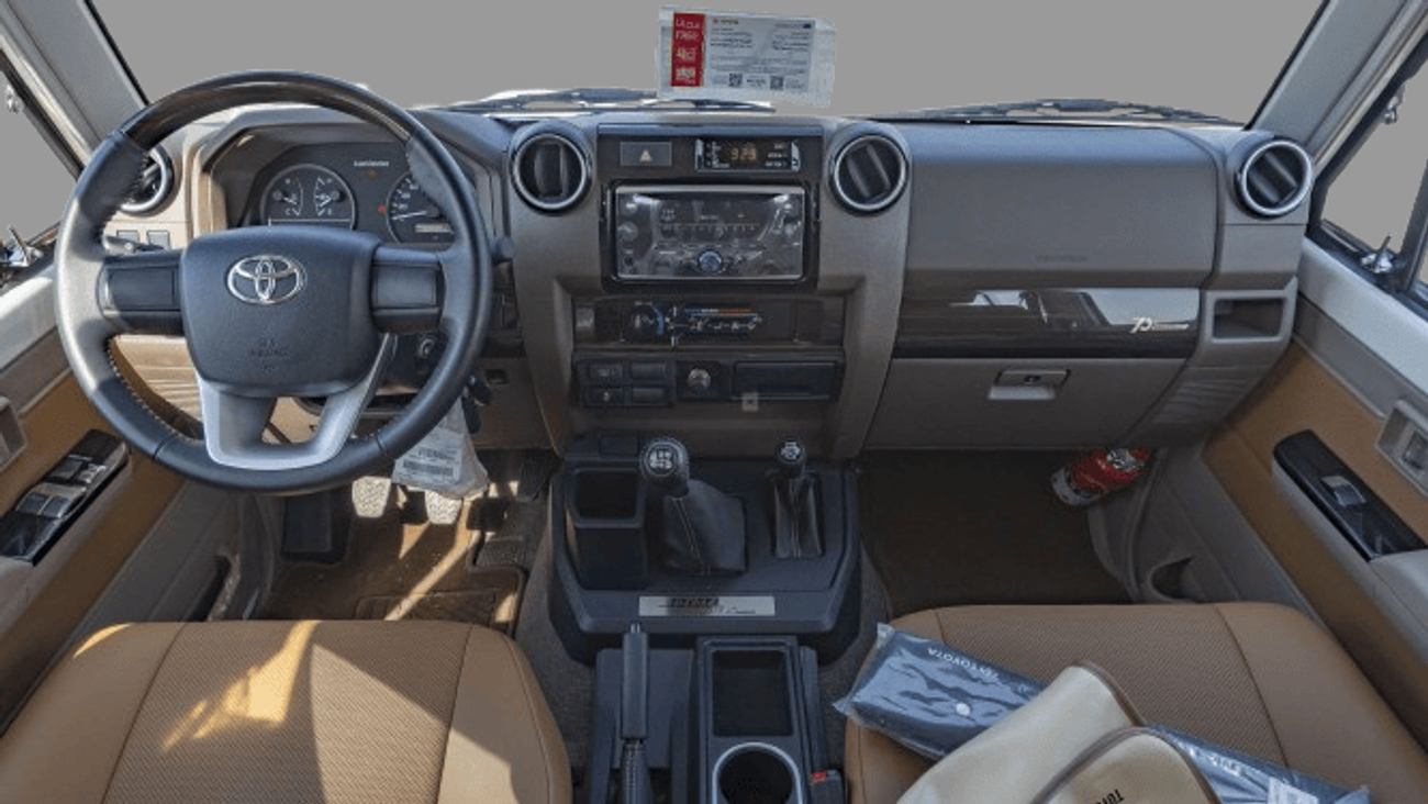 تويوتا لاند كروزر 70 ECTQAT002 - 2025 Toyota LC71 Hardtop 4.0L Petrol Manual - 70th Anniversary – White with Tan Interior