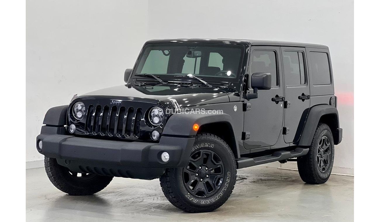 جيب رانجلر انليميتيد ويليز ويلير 2017 Jeep Wrangler Unlimited Willys, Warranty, Service History, GCC