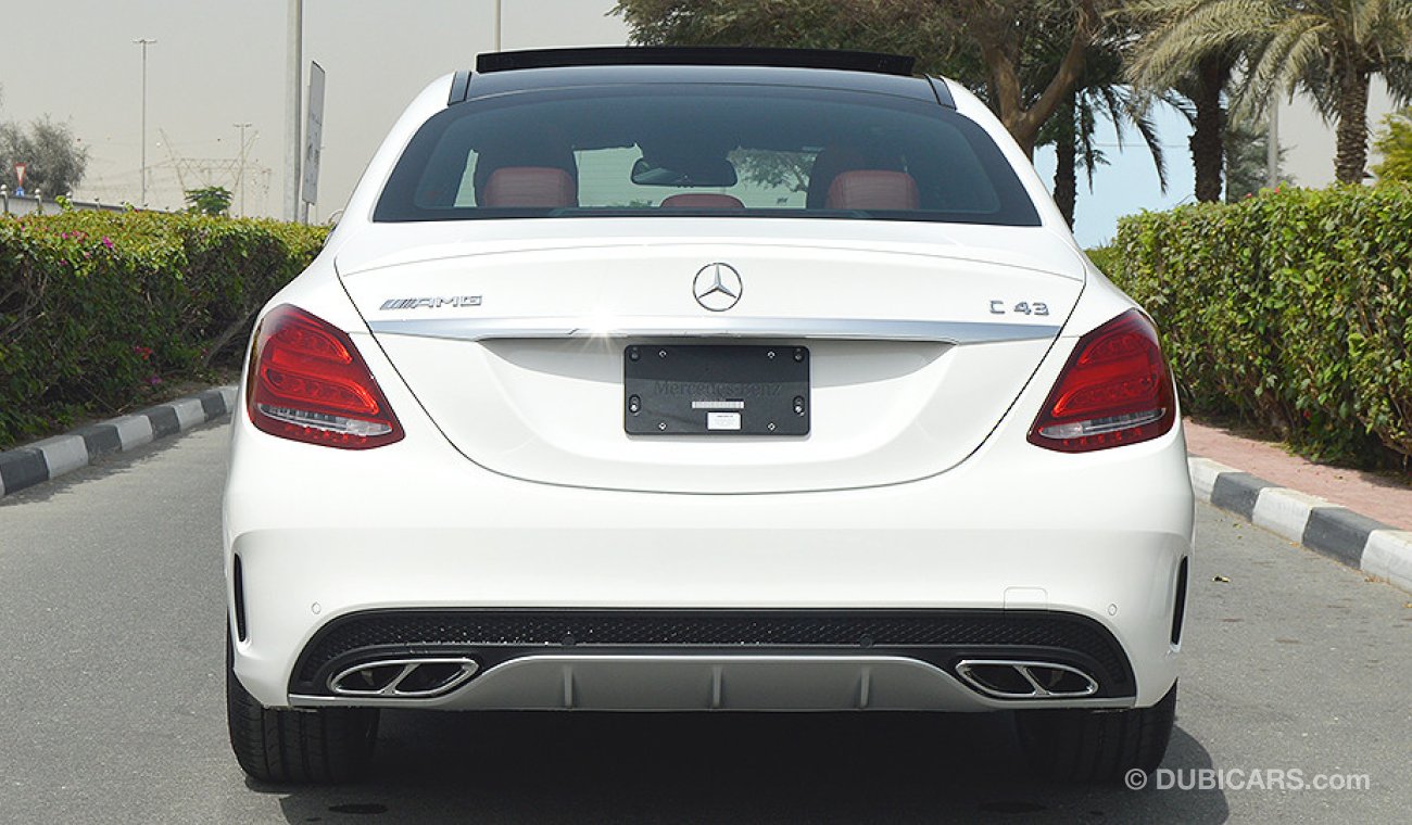 مرسيدس بنز C 43 AMG 4MATIC, V6 Biturbo, GCC Specs with 2 Years Unlimited Mileage Warranty