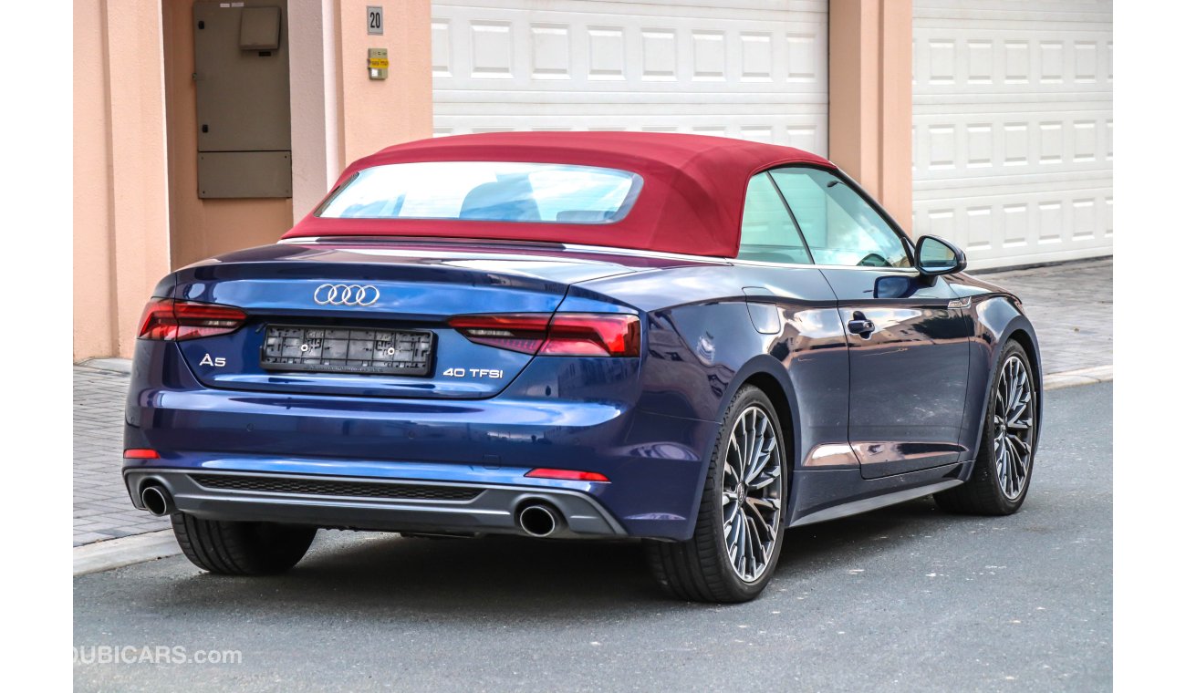 Audi A5 40 TFSI (Convertible) 2018 GCC under Agency Warranty with Zero Down-Payment.