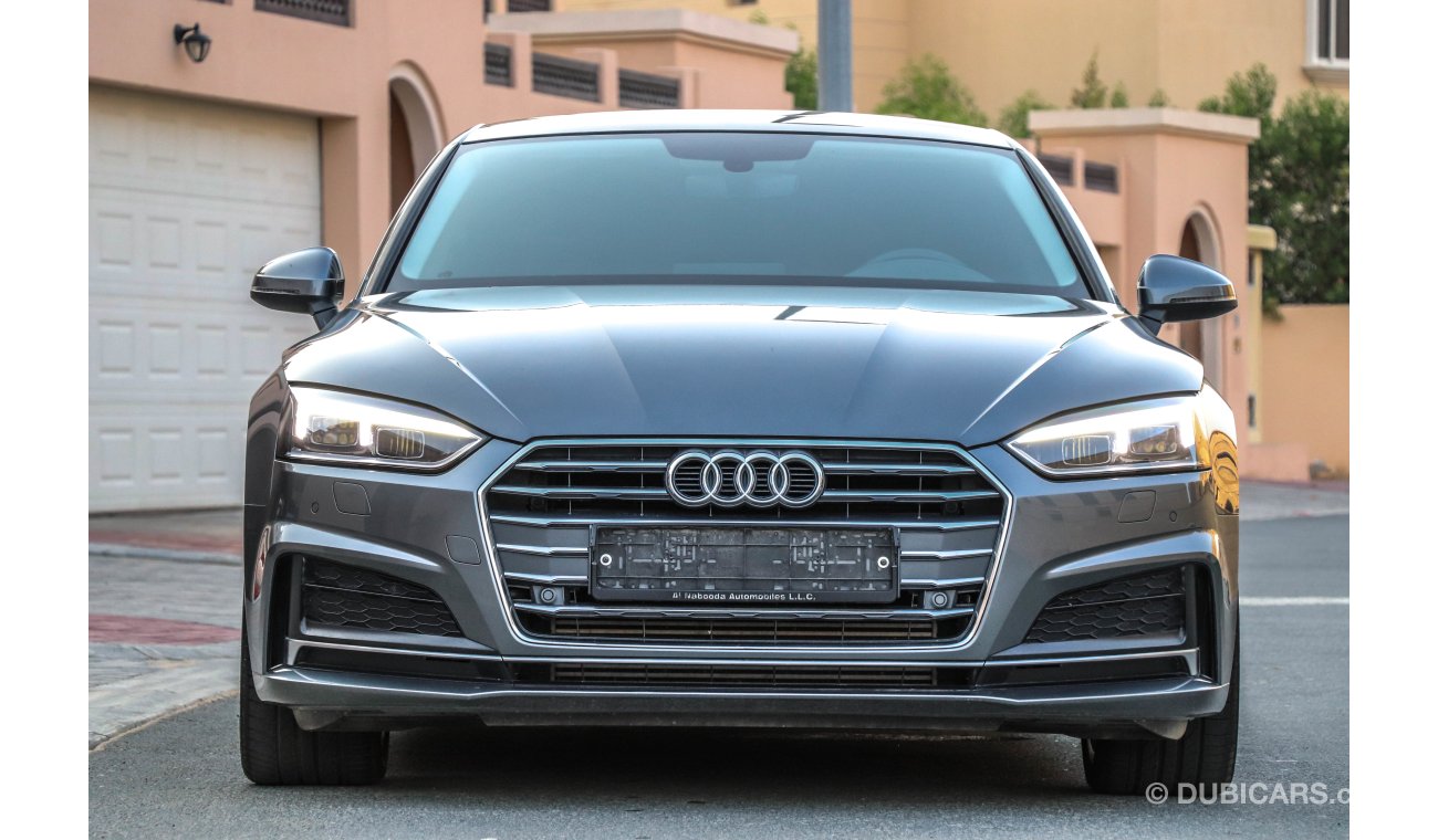 أودي A5 Sport Back 2018 GCC under agency Warranty with Zero downpayment.